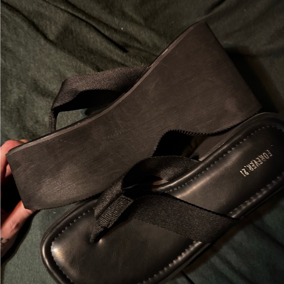 Forever 21 Shoes - Forever 21 Black Women's Platform Sandals